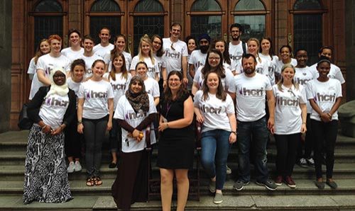 A group picture of HCRI students
